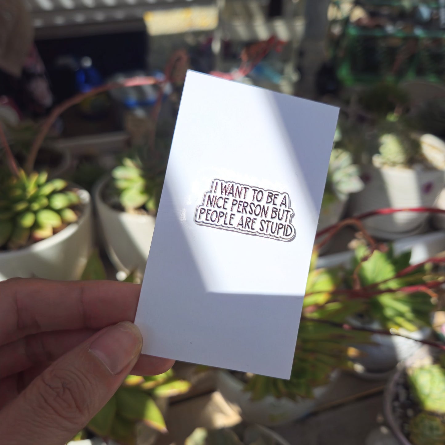 "I Want To Be A Nice Person " But People Are Stupid Funny Enamel Pin
