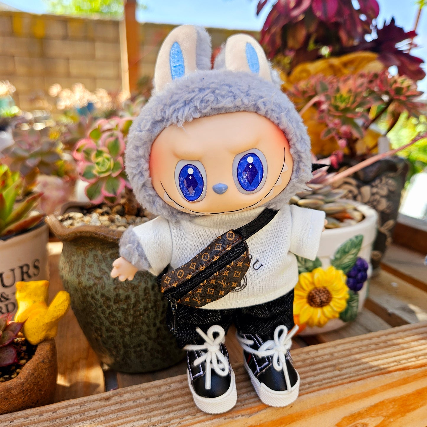 Brown Fanny Pack Crossover Clothes Labubu