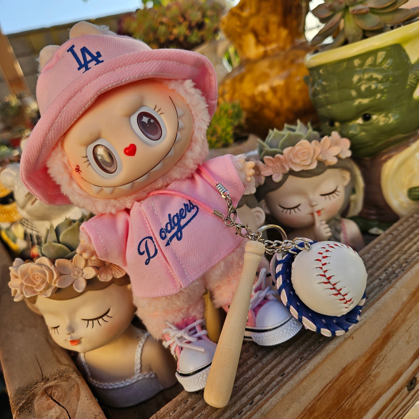 Baseball Pink Jersey LA Labubu Sports Clothes