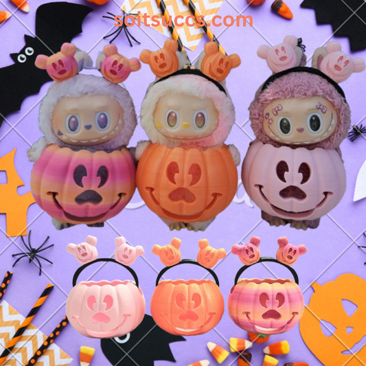 Halloween Jack O'lantern Pumpkin 3D Printed Costume Clothes Labubu