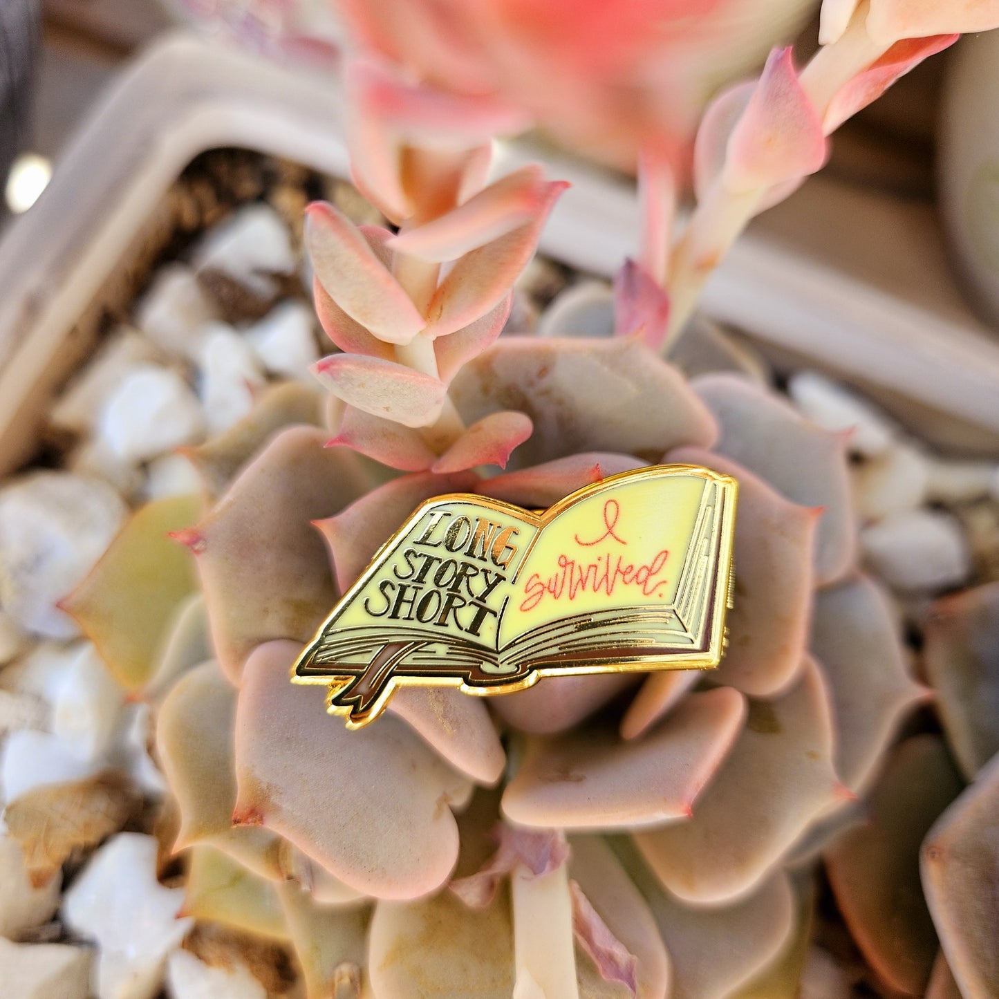 Long Story Short, I Survived Funny Humor Enamel Pin