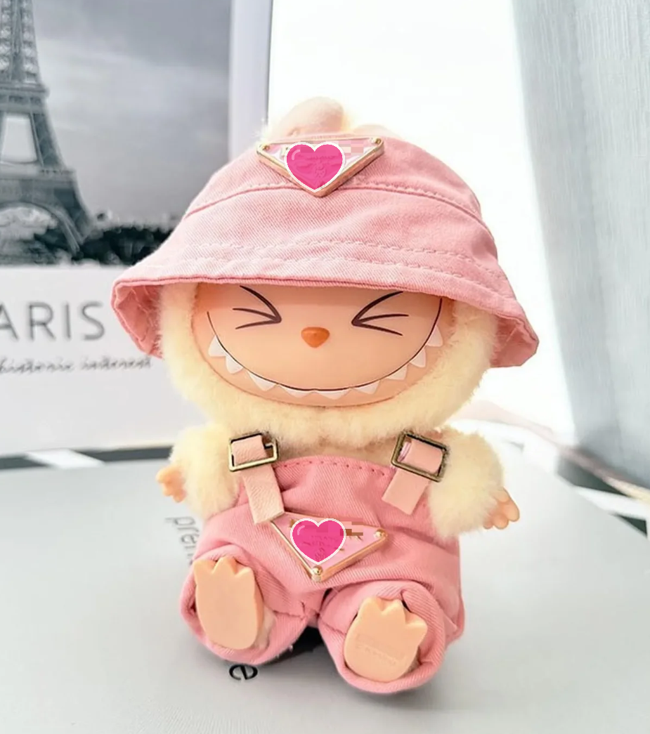 Designer Prda Hat Romper Overall Clothes Labubu