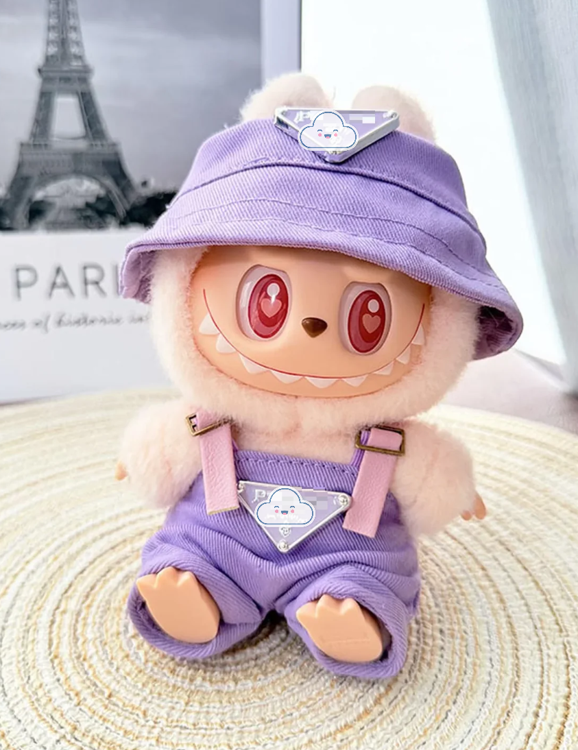 Designer Prda Hat Romper Overall Clothes Labubu