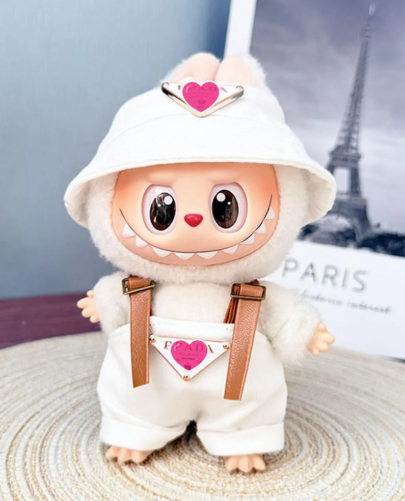 Designer Prda Hat Romper Overall Clothes Labubu