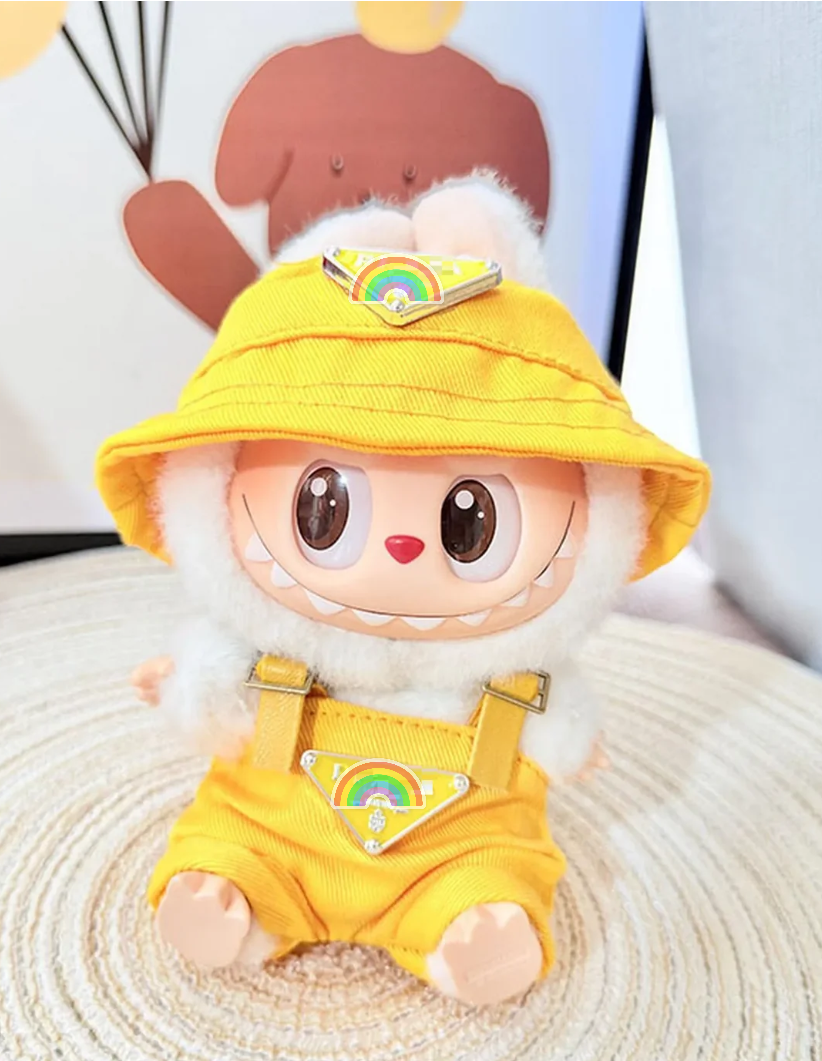 Designer Prda Hat Romper Overall Clothes Labubu