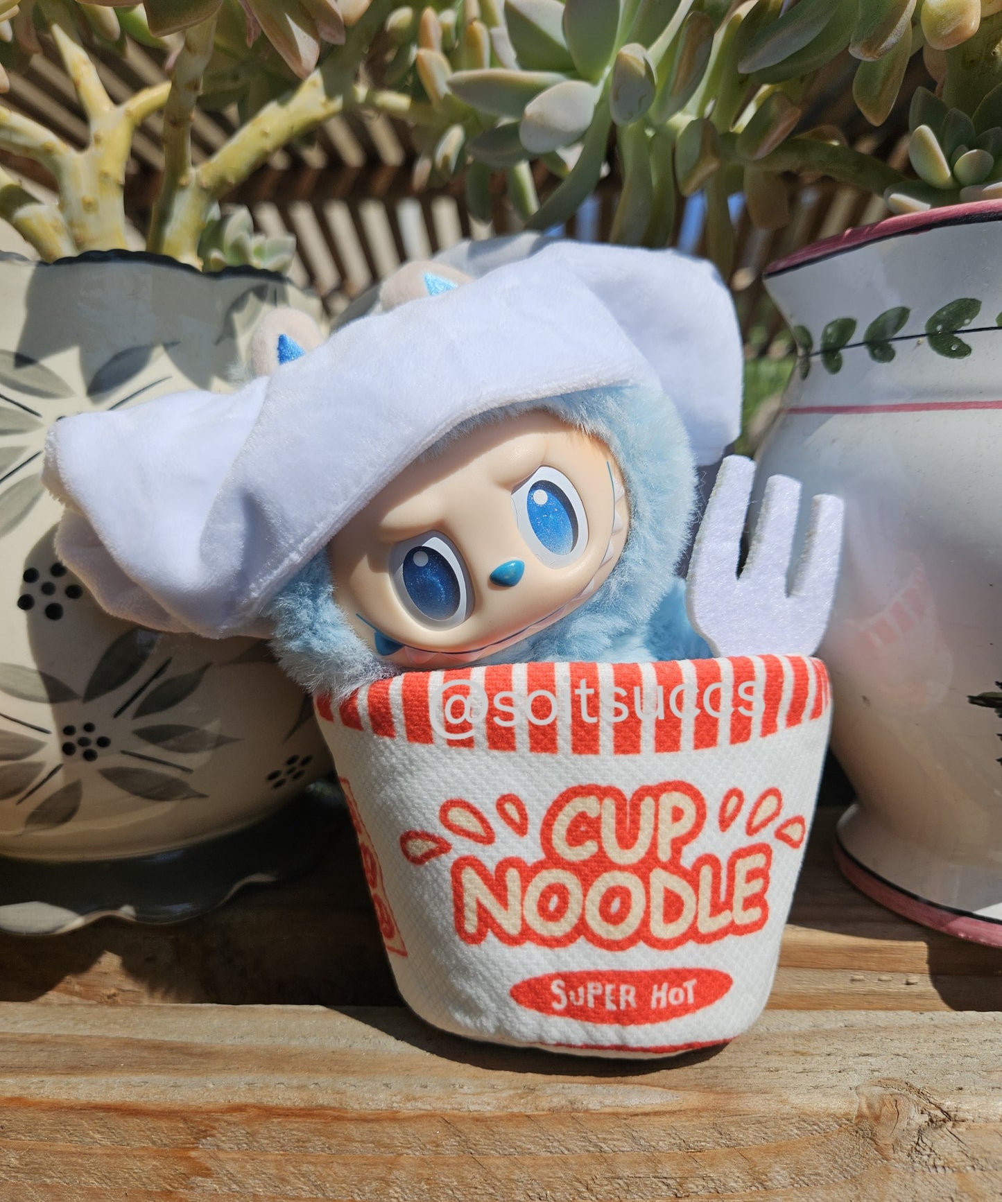 Shrimp Tempura Or Cup Of Noodles Plush Costume Clothes Labubu