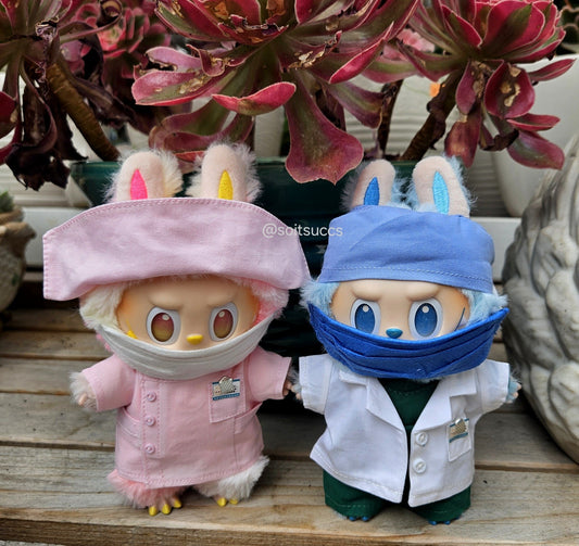Doctor Nurse Scrubs Labubu Outfit Clothes Labubu