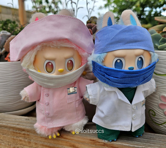 Doctor Nurse Scrubs Labubu Outfit Clothes Labubu
